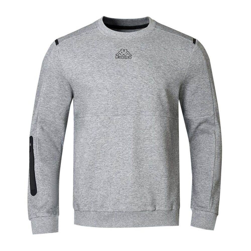 Kappa Mens Teddy Fleece Sweatshirt / Grey Marl